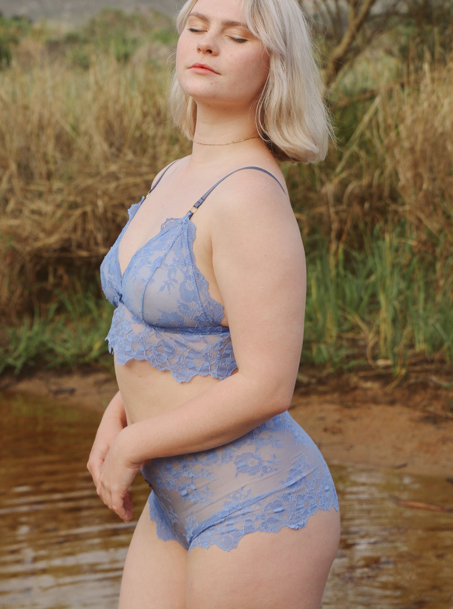 Indigo Blue Indie + Boyshort Set