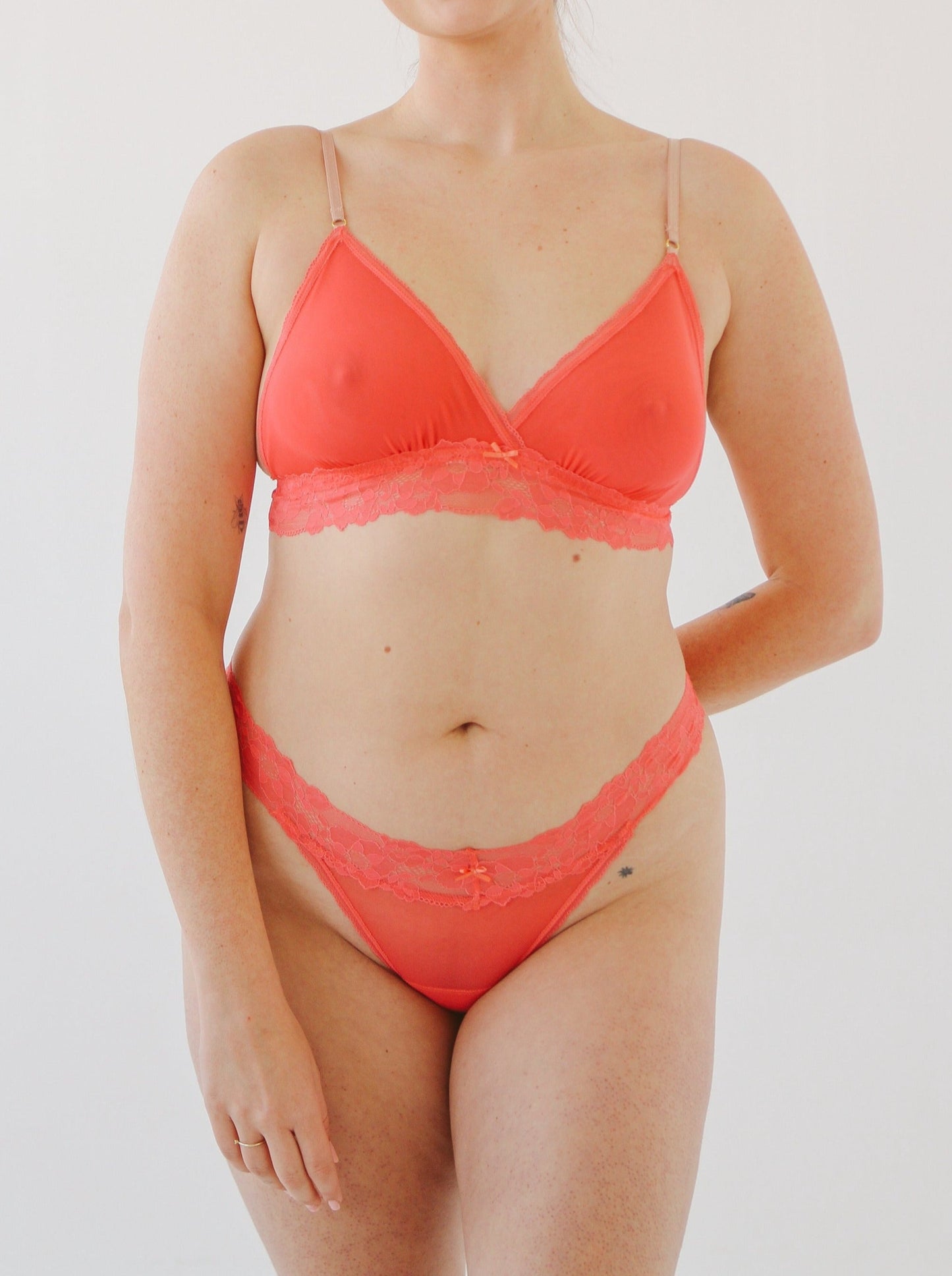 Tangerine Lia + Thong Set