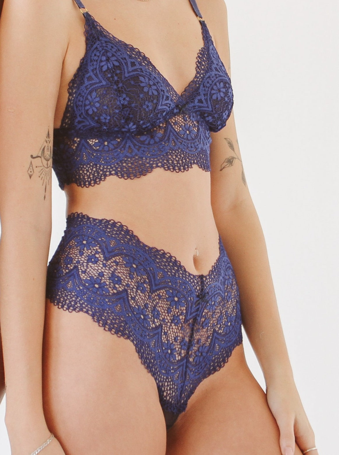 Midnight Blue Zsa Zsa + Cheeky Set