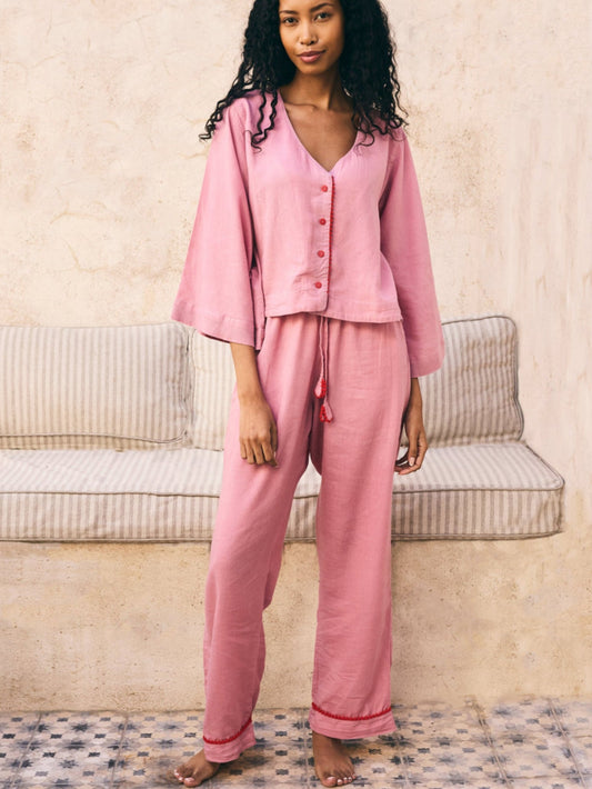 Loungy Linen Set - Long | Watermelon