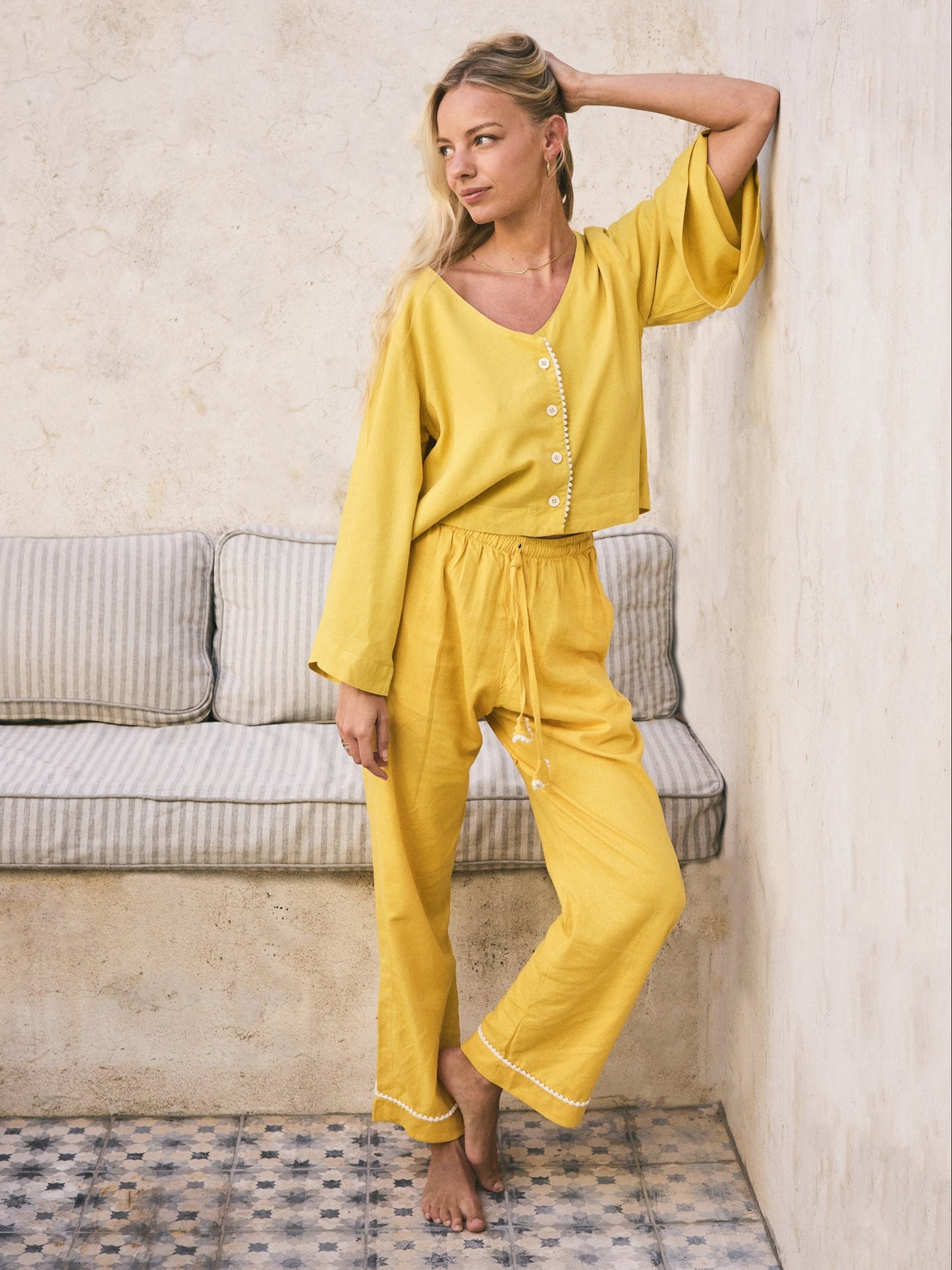 Loungy Linen Set - Long | Mango