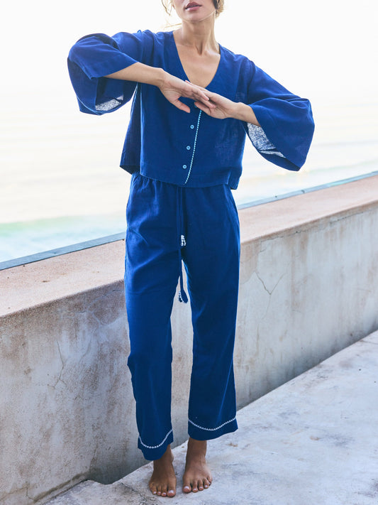 Loungy Linen Set - Long | Royal