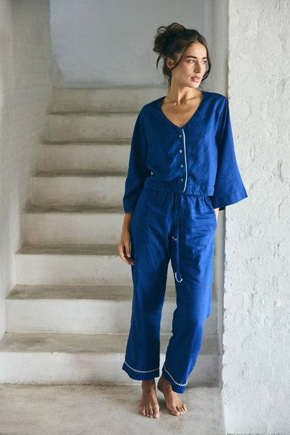 Linen PJ Pants | Royal