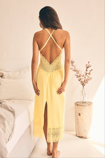 Maxi Full-Length Nightie | Lemon Sorbet