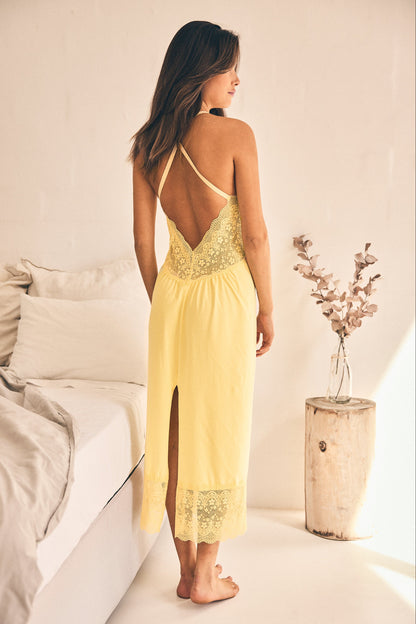 Maxi Full-Length Nightie | Lemon Sorbet