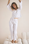 Loungy Linen Set - Long | Snow White