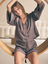 Loungy Linen Set - Short | Lavender Latte