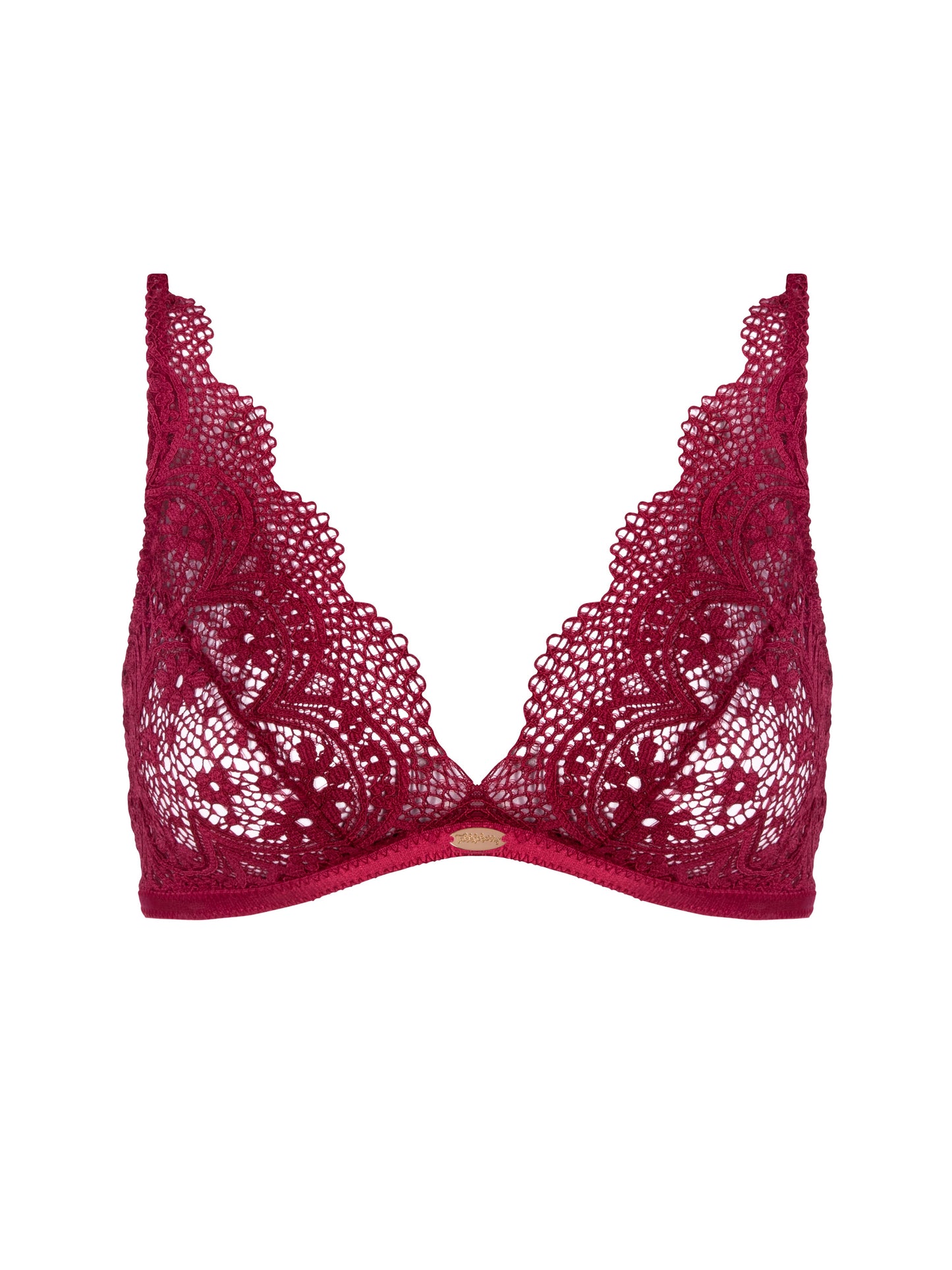 Florence lace bra in Scarlet red - Takkleberry handmade lingerie
