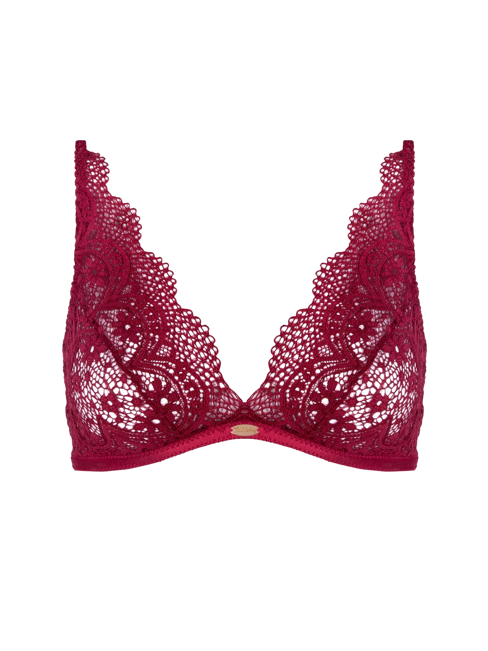 Florence lace bra in Scarlet red - Takkleberry handmade lingerie