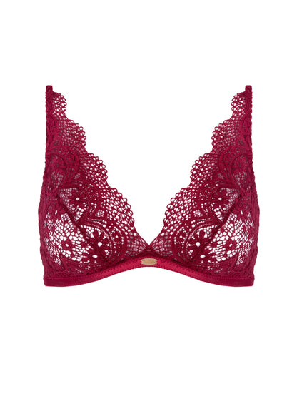 Florence lace bra in Scarlet red - Takkleberry handmade lingerie