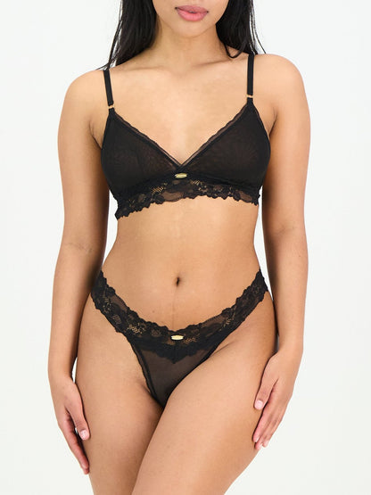 Lia and Thong Set | Ebony