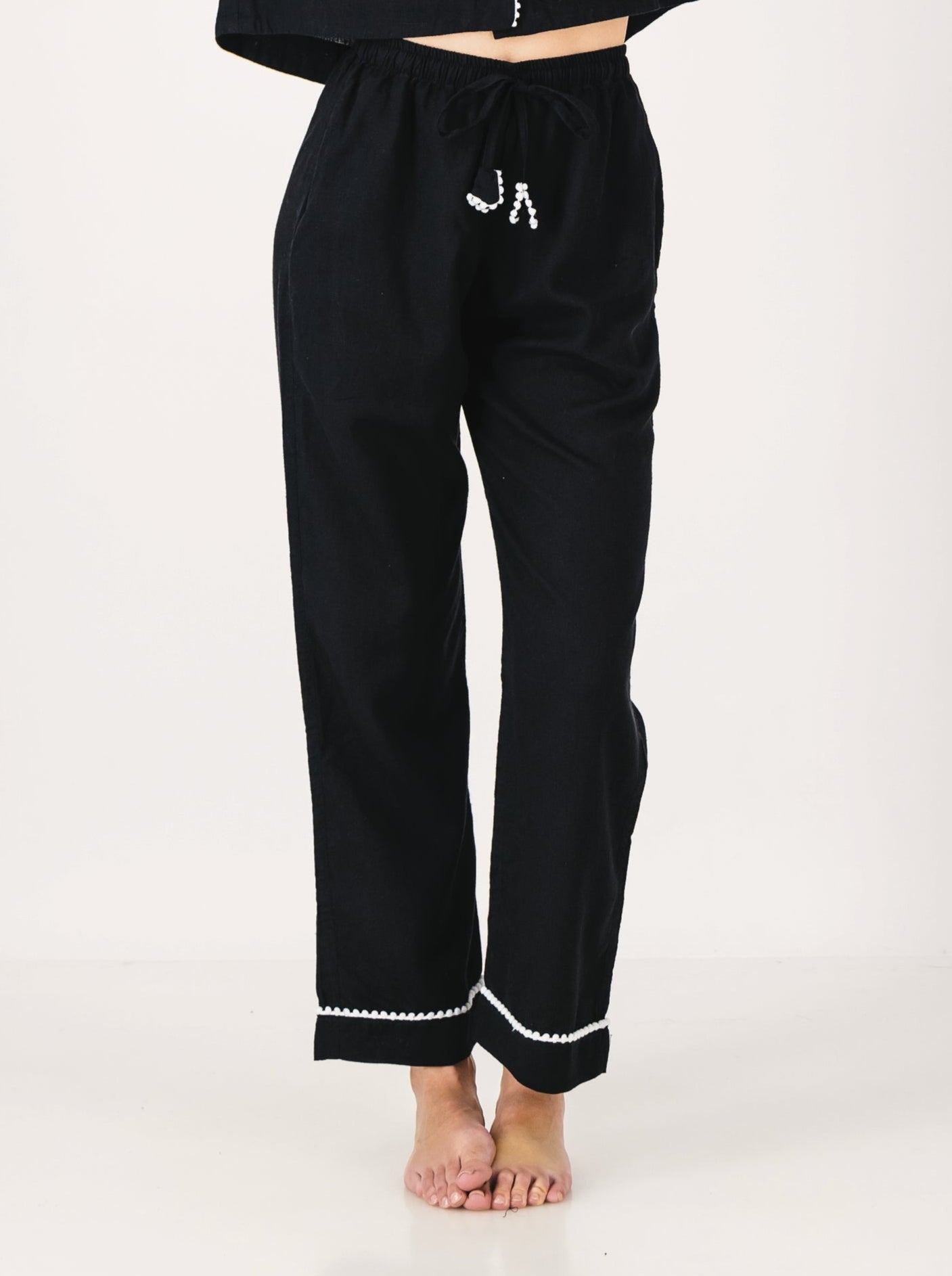 Linen PJ Pants | Black