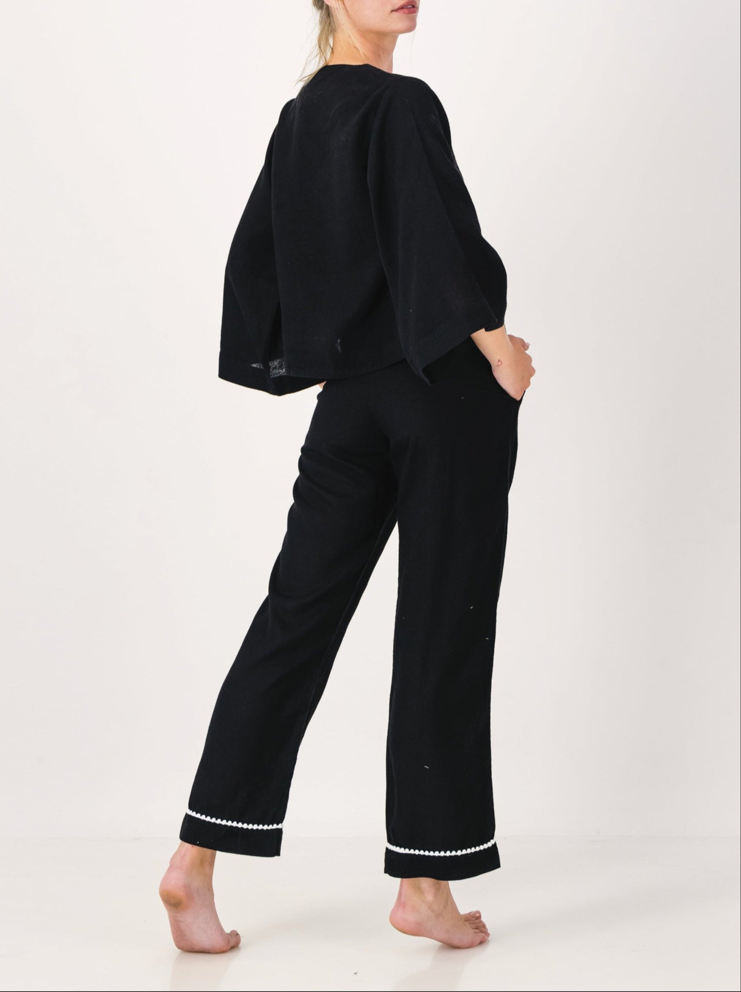Linen PJ Pants | Black