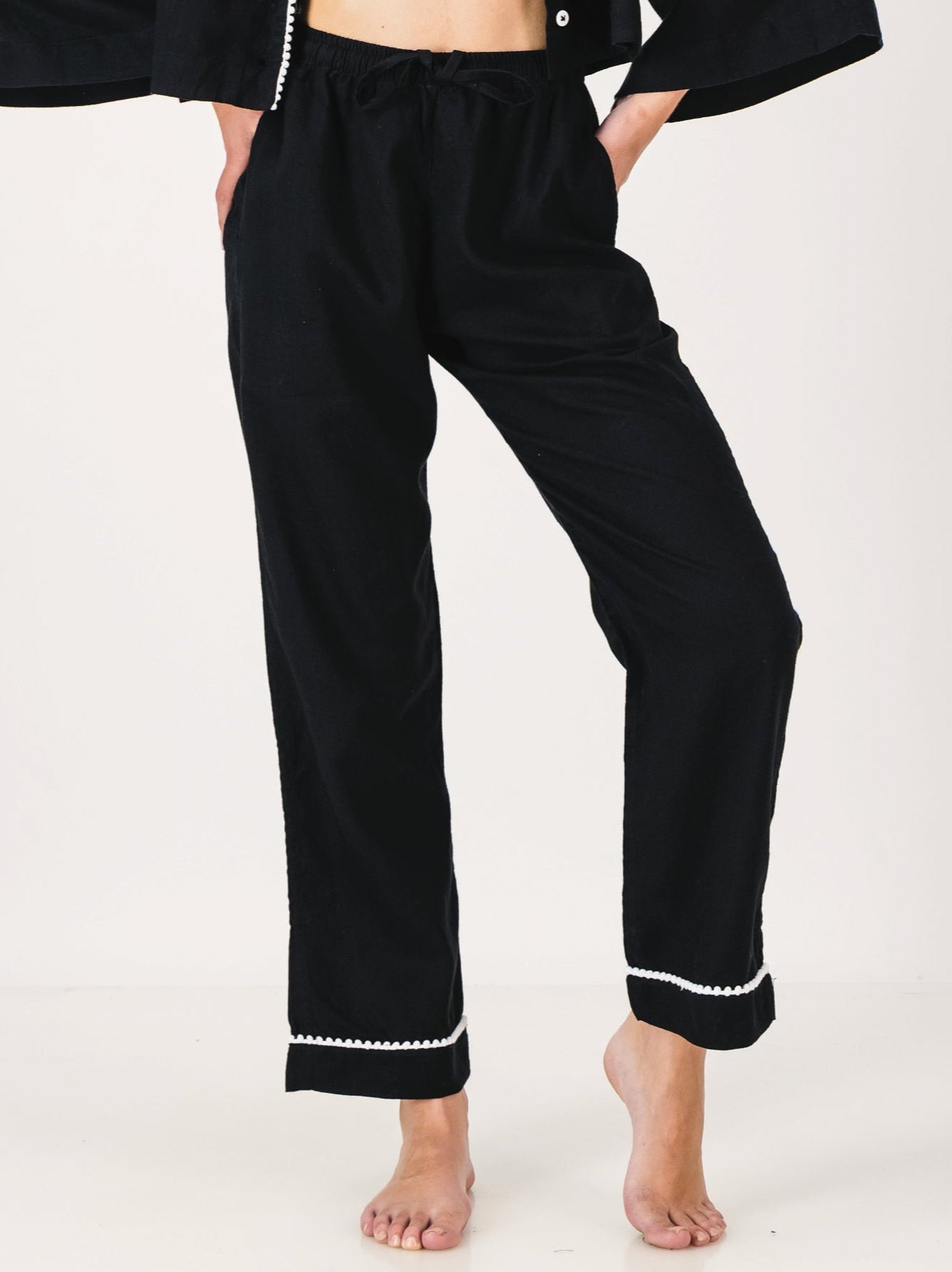 Linen PJ Pants | Black