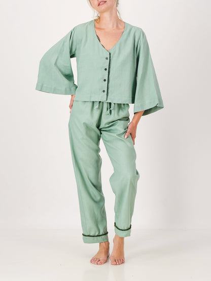 Loungy Linen Set - Long | Avocado