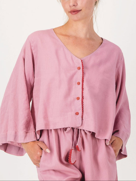Linen PJ Top | Watermelon
