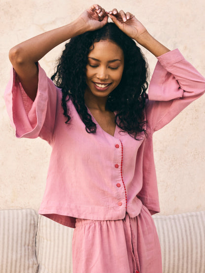Linen PJ Top | Watermelon