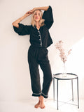 Loungy Linen Set - Long | Black