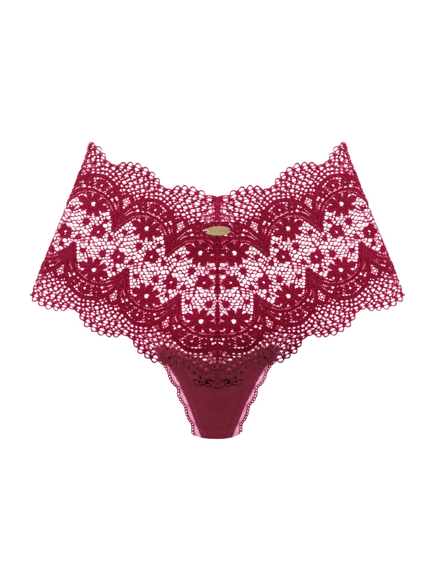 Cheeky lace knicker in Scarlet red - Takkleberry handmade lingerie