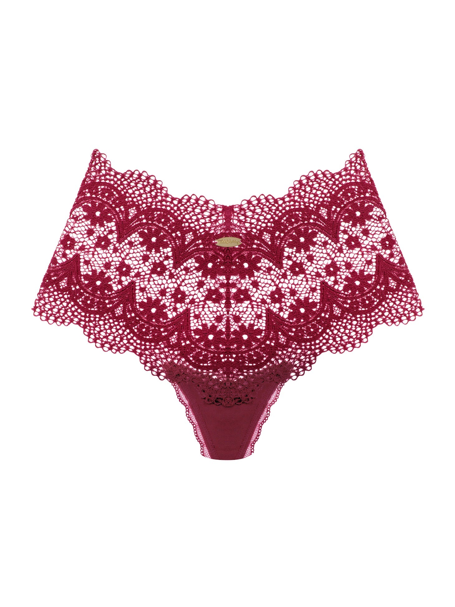 Cheeky lace knicker in Scarlet red - Takkleberry handmade lingerie