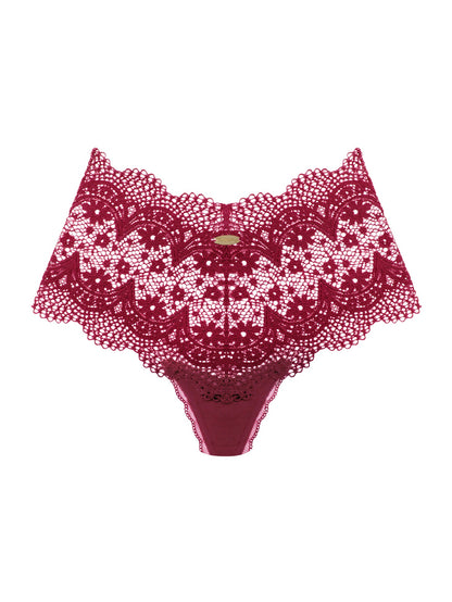 Cheeky lace knicker in Scarlet red - Takkleberry handmade lingerie