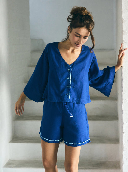 Loungy Linen Set - Short | Royal