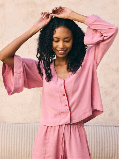 Linen PJ Top | Watermelon