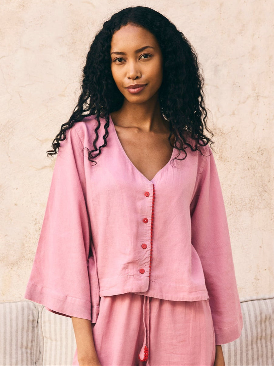Linen PJ Top | Watermelon