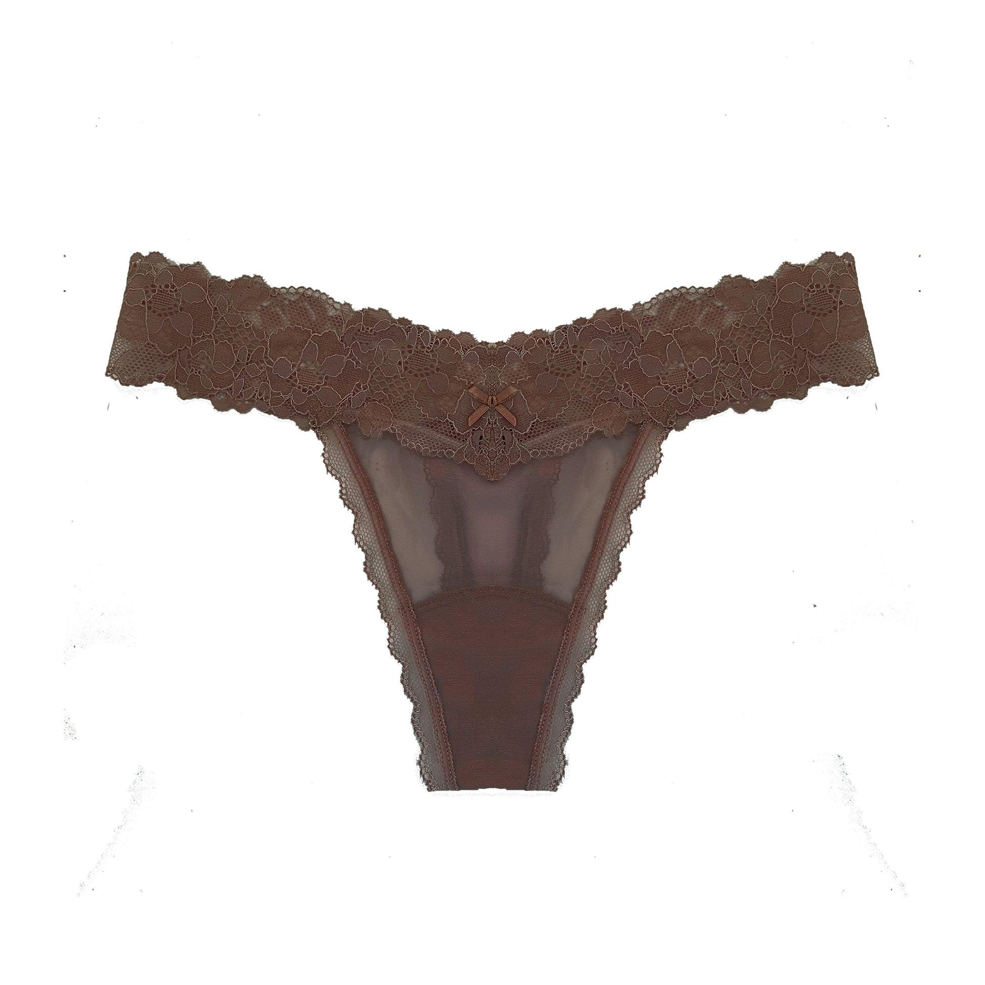 Barely There Thong in Chocolate Fondue - Takkleberry