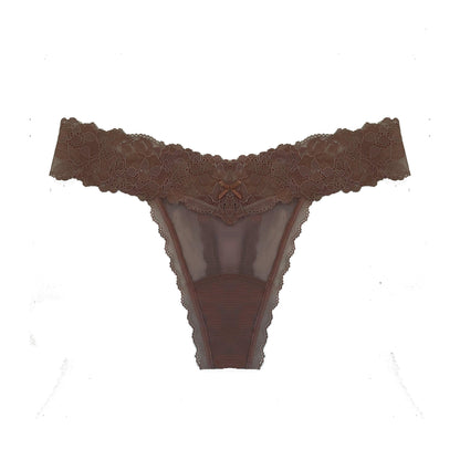 Barely There Thong in Chocolate Fondue - Takkleberry