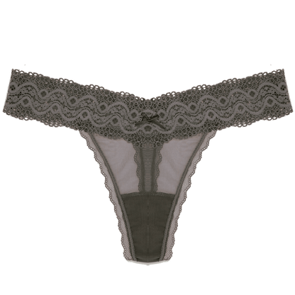 Classic Lace Thong in Iron Maiden - Takkleberry