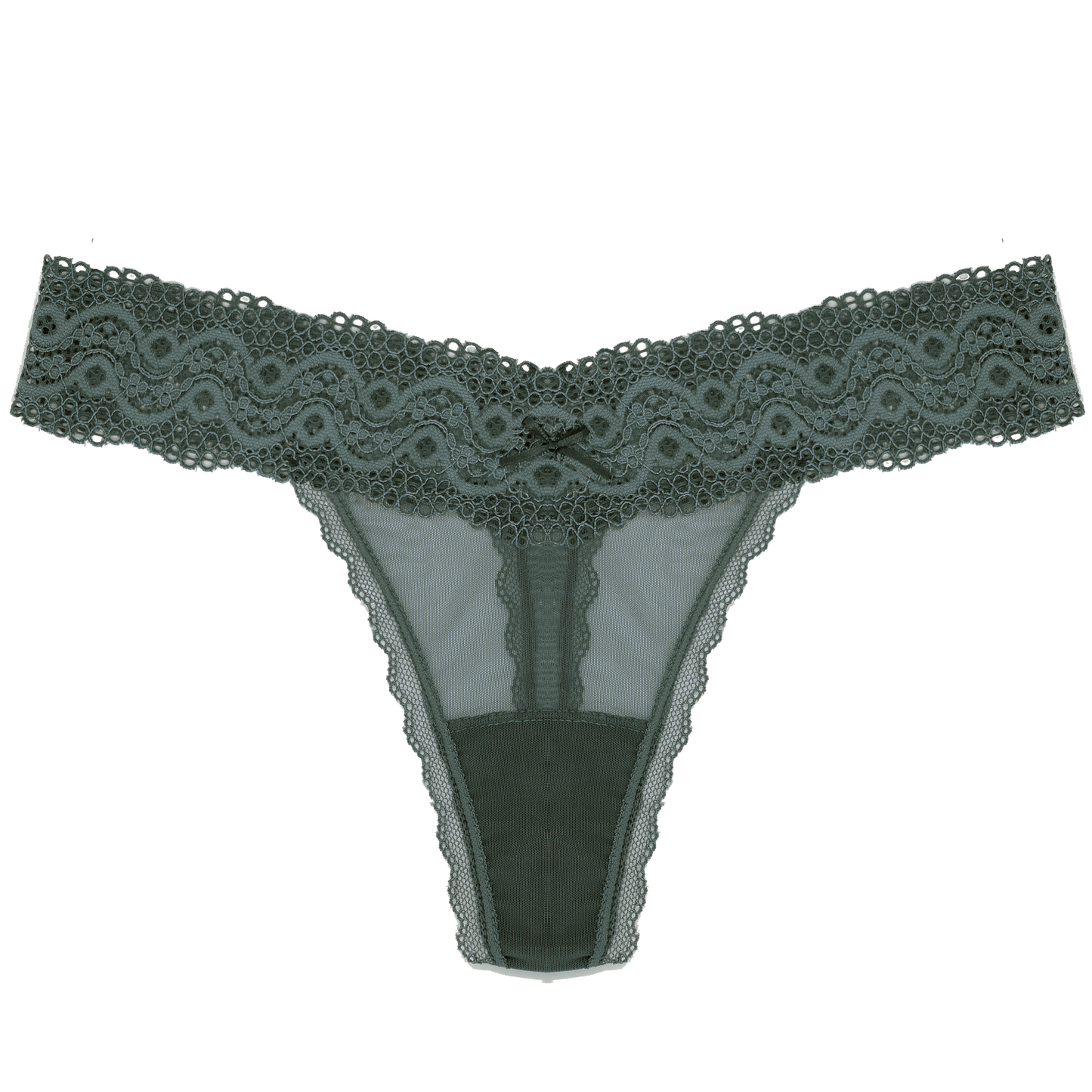 Classic Lace Thong in Jungle - Takkleberry